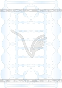 The design of the glass tubes  - vector image