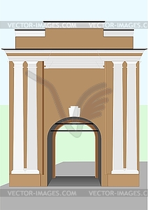 Gates of the former fortress  - vector clipart