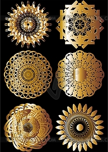 5 Decorative soldering - vector clip art