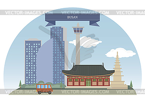 Busan,Korea - vector clip art