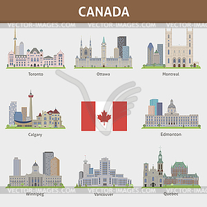 Cities in Canada - vector image