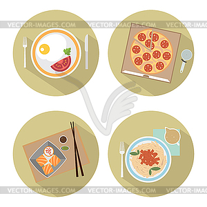 Food flat icons - vector clipart