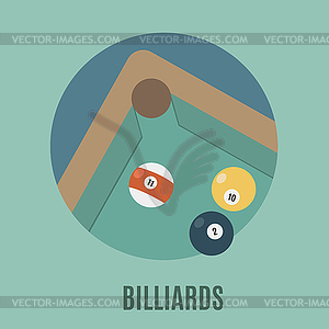 Billiards - vector image