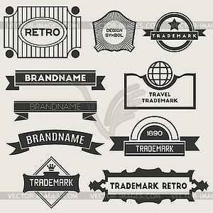 Retro Vintage Insignias or Logotypes - vector image