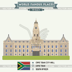 City Hall. Cape Town, South Africa - vector EPS clipart