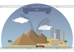 Giza, Egypt - vector clip art