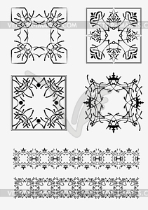 Set of fames and dividers - vector clipart