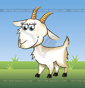 Funny goat - vector image