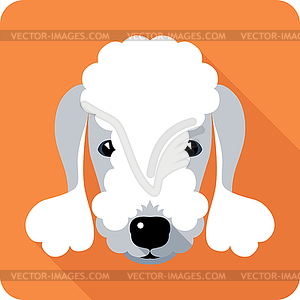 Dog icon flat design - vector image