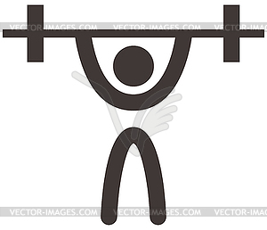 Weightlifting icon - vector image