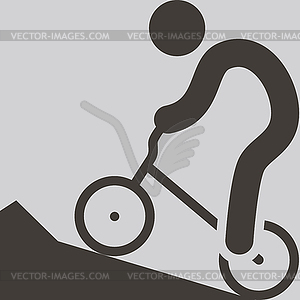 Велоспорт BMX значок - клипарт в векторе / векторное изображение