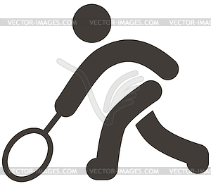 Tennis icon - royalty-free vector clipart