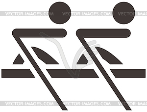 Rowing icon - vector image