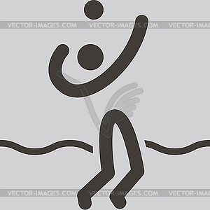 Beach volleyball icon - vector clipart