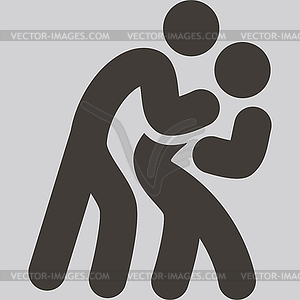 Wrestling freestyle icon - vector clipart