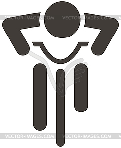 Cycling road icon - vector clip art