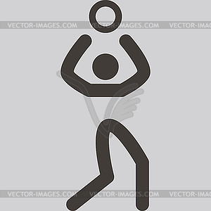 Volleyball icon - royalty-free vector image