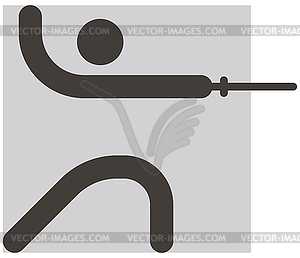 Fencing icon - vector EPS clipart