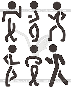 Heel-and-toe walk - vector clipart / vector image