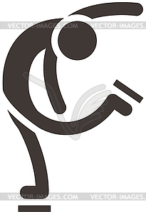 Figure skating icon - vector image