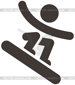 Snowboard icon - vector image