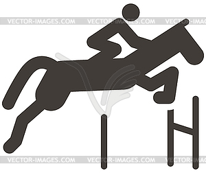 Equestrian icon - vector image