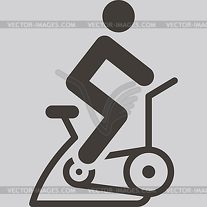 Indoor cycling icon - vector clip art