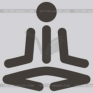 Yoga icons - vector clipart