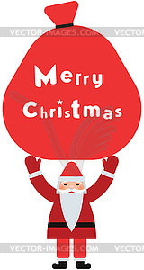 Santa Claus with gifts - vector clipart