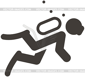 Diving icon - vector clipart