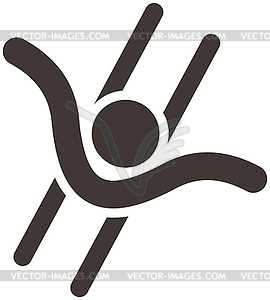 Freestyle icon - white & black vector clipart