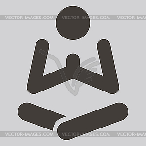 Yoga icons - vector clip art
