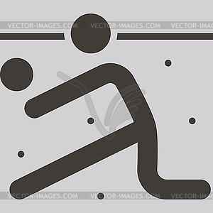 Volleyball icon - vector clip art