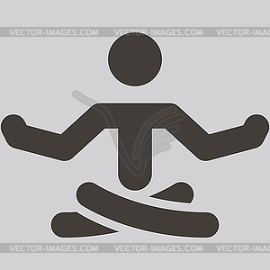 Yoga icons - royalty-free vector clipart