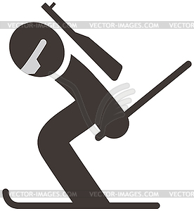 Biathlon icon - vector clipart / vector image