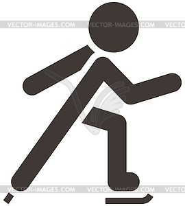 Figure skating icon - vector clipart / vector image