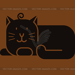 Cat icon - vector clipart