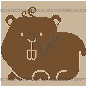 Hamster icon - vector clip art