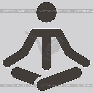 2872 - икона йога - векторный рисунок