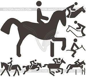 Equestrian icon - vector clipart