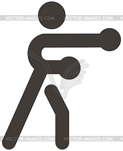 Бокс значок - векторное изображение