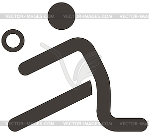 Volleyball icon - vector clip art