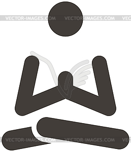 Йога значок - клипарт в векторном формате