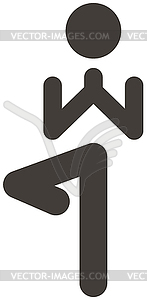 3002 - yoga icon - vector clip art