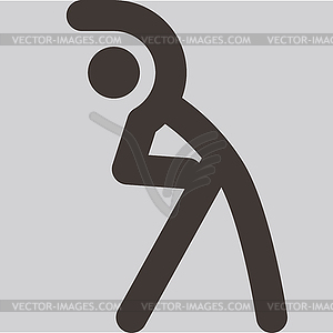 Aerobics icon - vector clip art