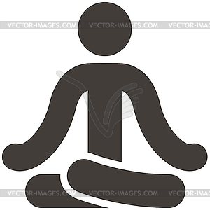 Yoga icons - vector clipart / vector image