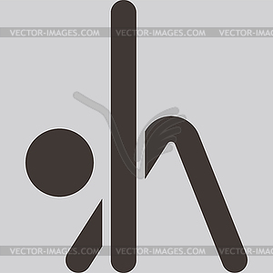 Aerobics icon - vector image