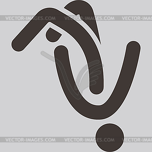 Значок Паркур - векторное изображение клипарта