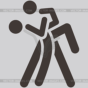 Sport dancing icon - vector image