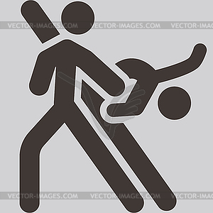 Sport dancing icon - vector EPS clipart